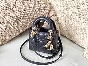 Dior Micro Lady Dior Bag Cannage Leather Black S0856 12×10×5cm - 1