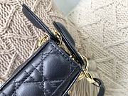 Dior Micro Lady Dior Bag Cannage Leather Black S0856 12×10×5cm - 5