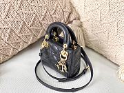 Dior Micro Lady Dior Bag Cannage Leather Black S0856 12×10×5cm - 2