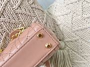 Dior Micro Lady Dior Bag Cannage Leather Rose Pink S0856 12×10×5cm - 6