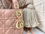 Dior Micro Lady Dior Bag Cannage Leather Rose Pink S0856 12×10×5cm - 5