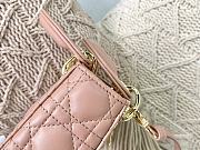 Dior Micro Lady Dior Bag Cannage Leather Rose Pink S0856 12×10×5cm - 3