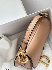 Dior Micro Saddle Grained Leather Beige S5662 12x7.5x5cm - 5