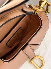 Dior Micro Saddle Grained Leather Beige S5662 12x7.5x5cm - 6