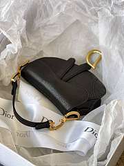 Dior Micro Saddle Grained Leather Black S5662 12x7.5x5cm - 3