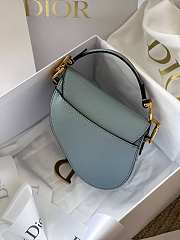 Dior Micro Saddle Grained Leather Blue S5662 12x7.5x5cm - 6