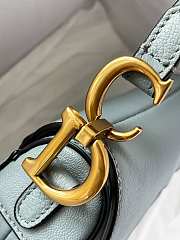 Dior Micro Saddle Grained Leather Blue S5662 12x7.5x5cm - 2