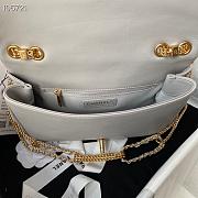 Chanel Flap Bag Leather Gold-tone Metal Gray AS2976 16×23.5×6.5cm - 3