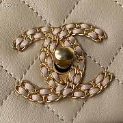 Chanel Flap Bag Leather Gold-tone Metal Beige AS2976 16×23.5×6.5cm - 2