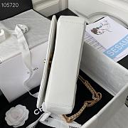 Chanel Flap Bag Leather Gold-tone Metal White AS2976 16×23.5×6.5cm - 6