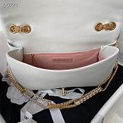 Chanel Flap Bag Leather Gold-tone Metal White AS2976 16×23.5×6.5cm - 4