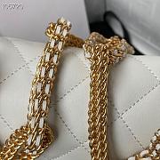Chanel Flap Bag Leather Gold-tone Metal White AS2976 16×23.5×6.5cm - 2