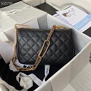 Chanel Flap Bag Leather Gold-tone Metal Black AS2976 16×23.5×6.5cm - 6