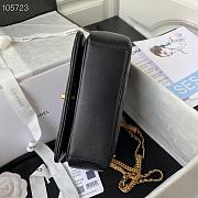 Chanel Small Flap Bag Leather Gold-tone Metal Black AS2976 20×6×15cm - 5