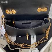 Chanel Small Flap Bag Leather Gold-tone Metal Black AS2976 20×6×15cm - 4