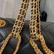Chanel Small Flap Bag Leather Gold-tone Metal Black AS2976 20×6×15cm - 3