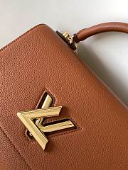 Louis Vuitton Twist One Handle MM Taurillon Leather Caramel M57090 29x21x12cm - 5