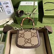 Gucci Mini Jumbo GG Bag With Bamboo 686864 17x12x7.5cm - 5