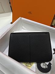 Hermes Halzan 25 Bag Black H082027 25cm - 4