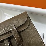 Hermes Halzan 25 Bag Olive Green H082027 25cm - 6