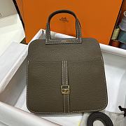 Hermes Halzan 25 Bag Olive Green H082027 25cm - 5