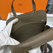 Hermes Halzan 25 Bag Olive Green H082027 25cm - 4