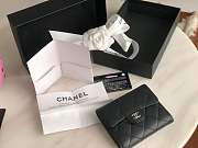 Chanel Small Flap Wallet Black Sliver-tone Metal A82288 10.5x11.5x3cm - 5
