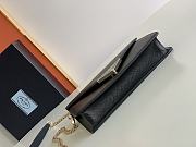Prada Saffiano Leather Shoulder Bag Black 1BD318 21.5x14x4cm - 3