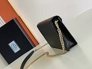 Prada Saffiano Leather Shoulder Bag Black 1BD318 21.5x14x4cm - 4