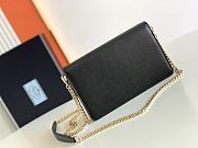 Prada Saffiano Leather Shoulder Bag Black 1BD318 21.5x14x4cm - 5