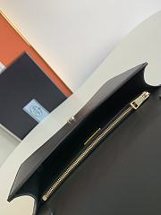Prada Saffiano Leather Shoulder Bag Black 1BD318 21.5x14x4cm - 6