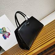 Prada Brushed Leather Handbag Black 1BA327 33x18x13.5cm - 4