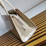 Prada Brushed Leather Handbag Light Beige 1BA327 33x18x13.5cm - 6