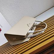 Prada Brushed Leather Handbag Light Beige 1BA327 33x18x13.5cm - 3
