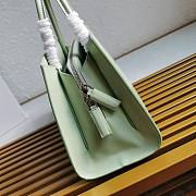 Prada Brushed Leather Handbag Mint 1BA327 33x18x13.5cm - 5
