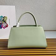 Prada Brushed Leather Handbag Mint 1BA327 33x18x13.5cm - 4