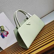 Prada Brushed Leather Handbag Mint 1BA327 33x18x13.5cm - 2