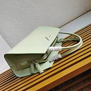 Prada Brushed Leather Handbag Mint 1BA327 33x18x13.5cm - 3