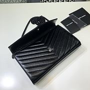 Ysl Monogram Chain Wallet Leather Black 377828 22.5x14x4cm - 4