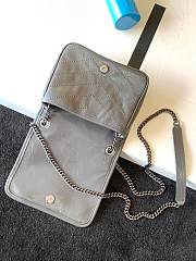 Ysl Niki Chain Wallet Dark Gray 583103 19x15x6cm - 4