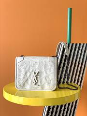 Ysl Niki Chain Wallet White 583103 19x15x6cm - 1