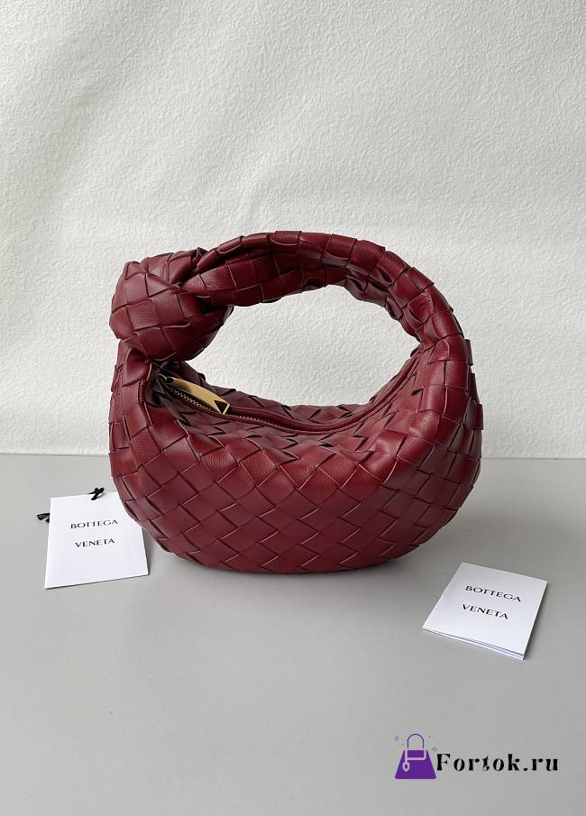 Bottega Veneta Mini Jodie Burgundy 651876 23x15x5cm - 1