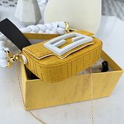 Fendi Nano Baguette Charm Yellow 7AR844 11x6.5x2.5cm - 5