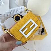 Fendi Nano Baguette Charm Yellow 7AR844 11x6.5x2.5cm - 4