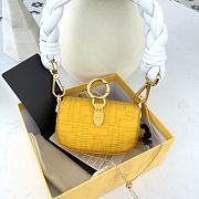Fendi Nano Baguette Charm Yellow 7AR844 11x6.5x2.5cm - 2