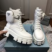 Prada Monolith Leather/Nylon Boots White 1T255M - 1