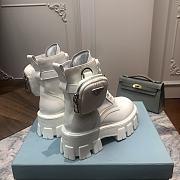 Prada Monolith Leather/Nylon Boots White 1T255M - 2