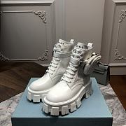 Prada Monolith Leather/Nylon Boots White 1T255M - 4