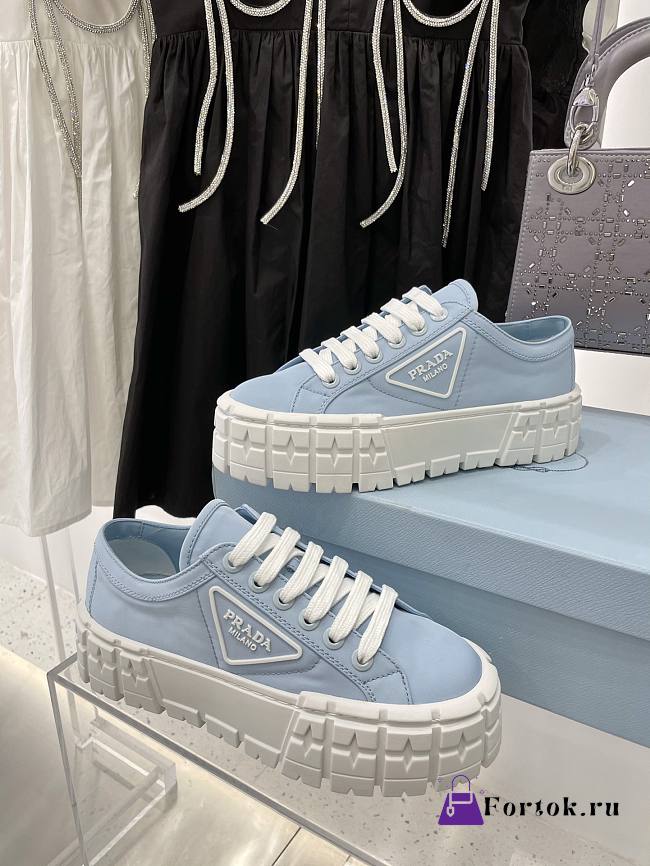 Prada Double Wheel Sneakers Blue - 1
