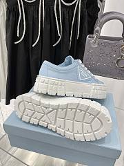 Prada Double Wheel Sneakers Blue - 3